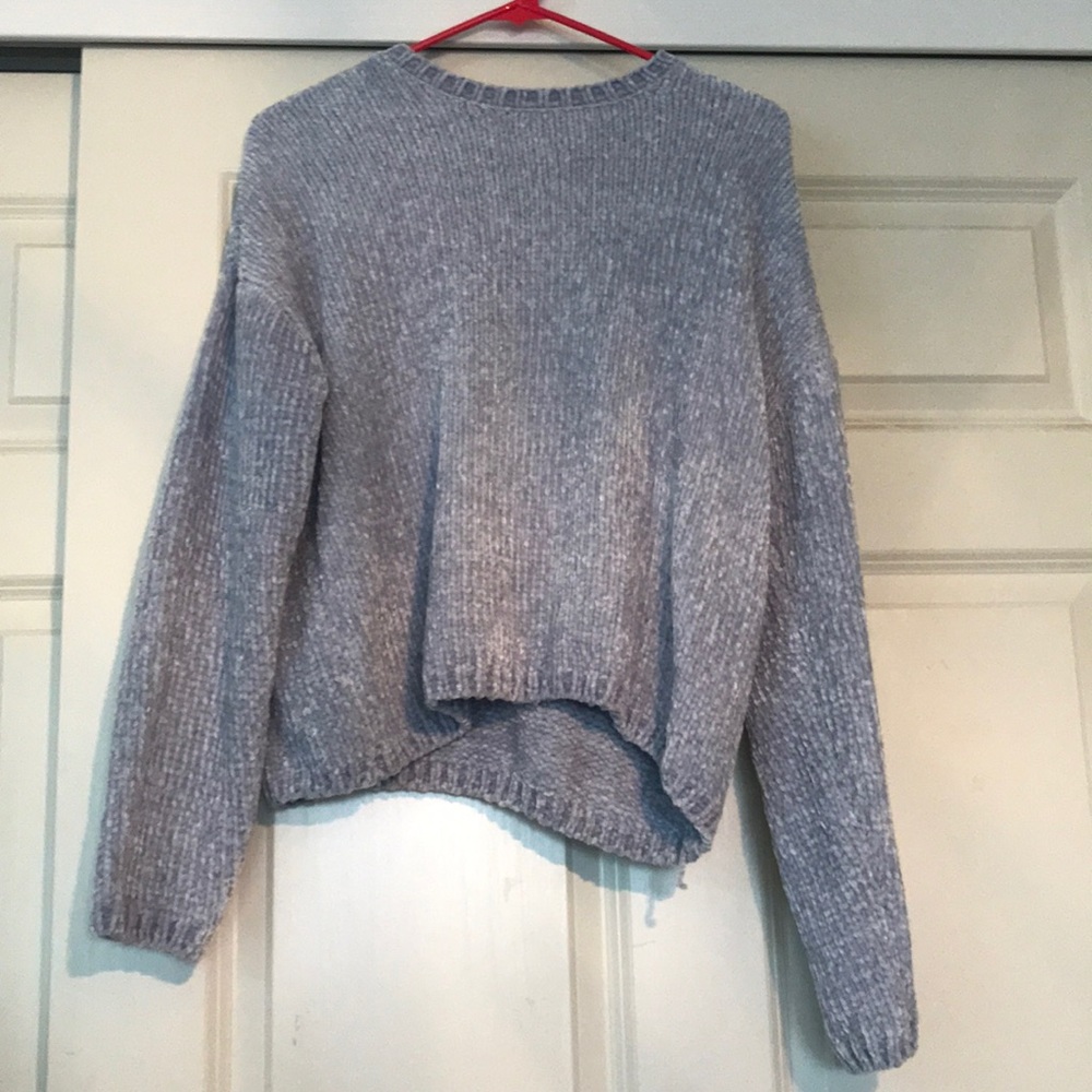 Super soft velvety blue sweater